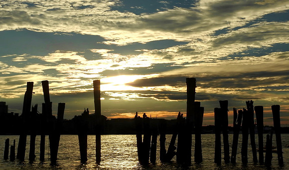 Pier Moorings at Sunset
