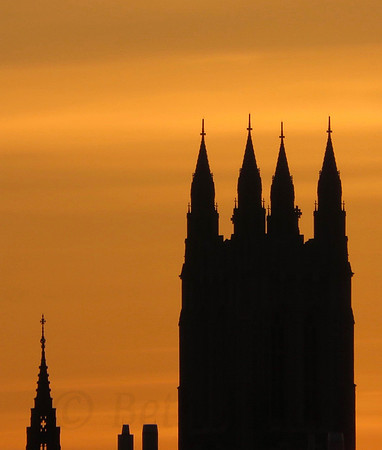 Gothic Spires At Sunset