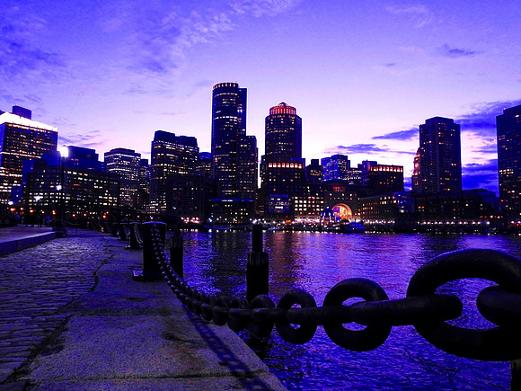 Boston Waterfront at Twilight