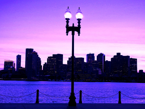 Lamplit Cityscape