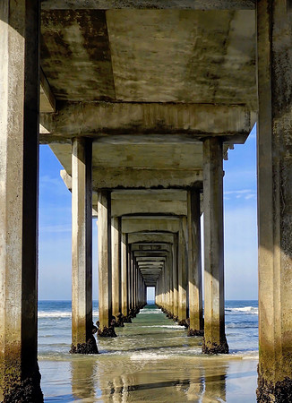 Under the Scripps Pier Vertical